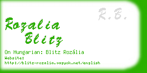 rozalia blitz business card