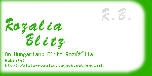 rozalia blitz business card
